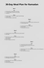 Ramadan Nutrition & Workout Guide: 30 Day Meal & Fitness Plan