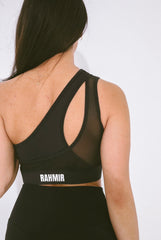 High Support One Shoulder Peek A Boo Sports Bra