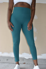 High Waisted Leggings-Blue